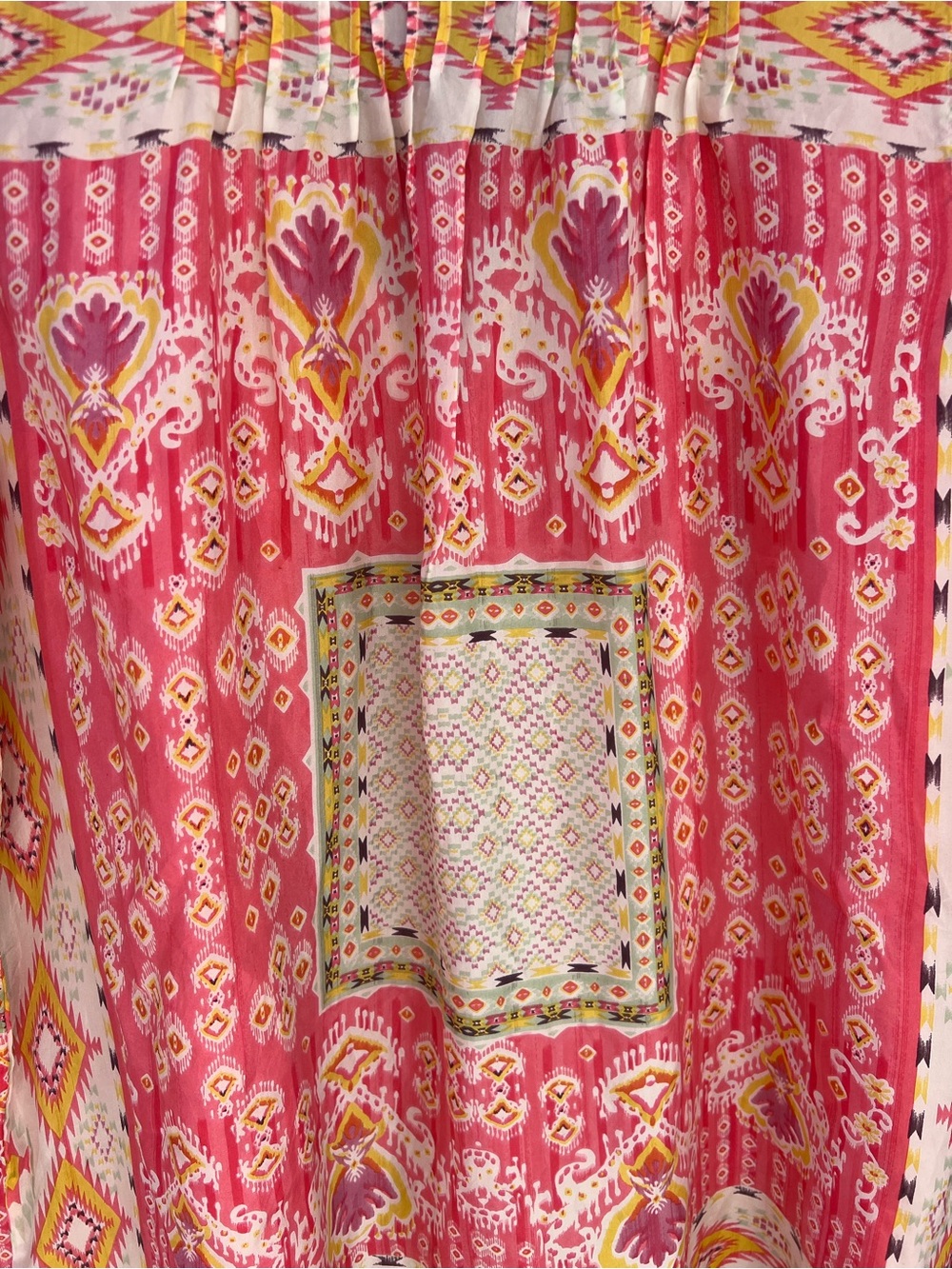 Johnny Was Pintuck V-Neck 100% Silk Akris Tunic Size L - Picture 7 of 11